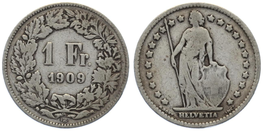 1 Franken 1909 B